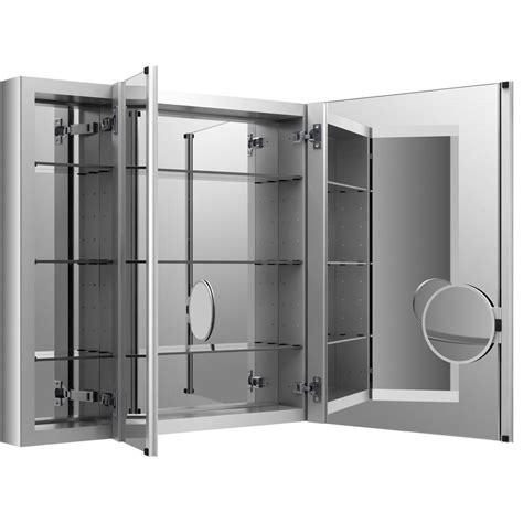 built in stainless steel medicine cabinet kohler veranda|Kohler medicine cabinets recessed.